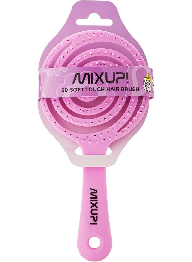 Mixup! Organic Purple Soft Touch Detangling Hair Brush for Gentle Styling - Image 1